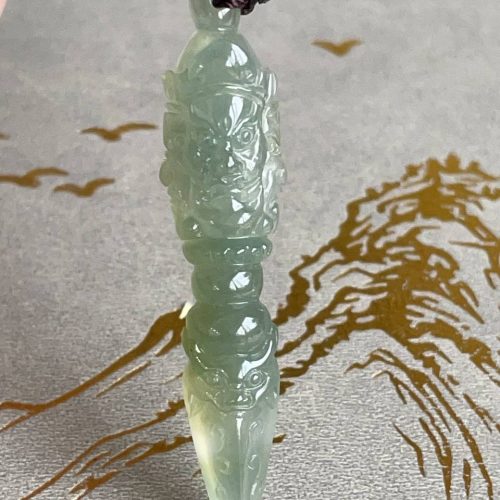 翡翠金刚降魔杵吊坠