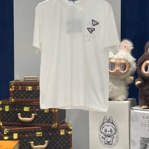 侧边三角标泼墨短袖 T 恤（白）