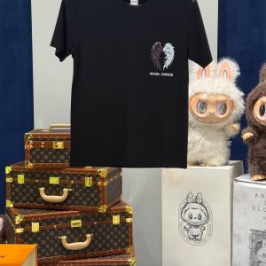 Angel Wings 天使之翼印花短袖 T 恤（黑）